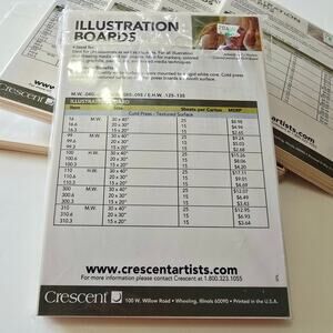NIP Crescent Professional Grade Illustration Boards 7"x5" Six Packs (42 pieces)
